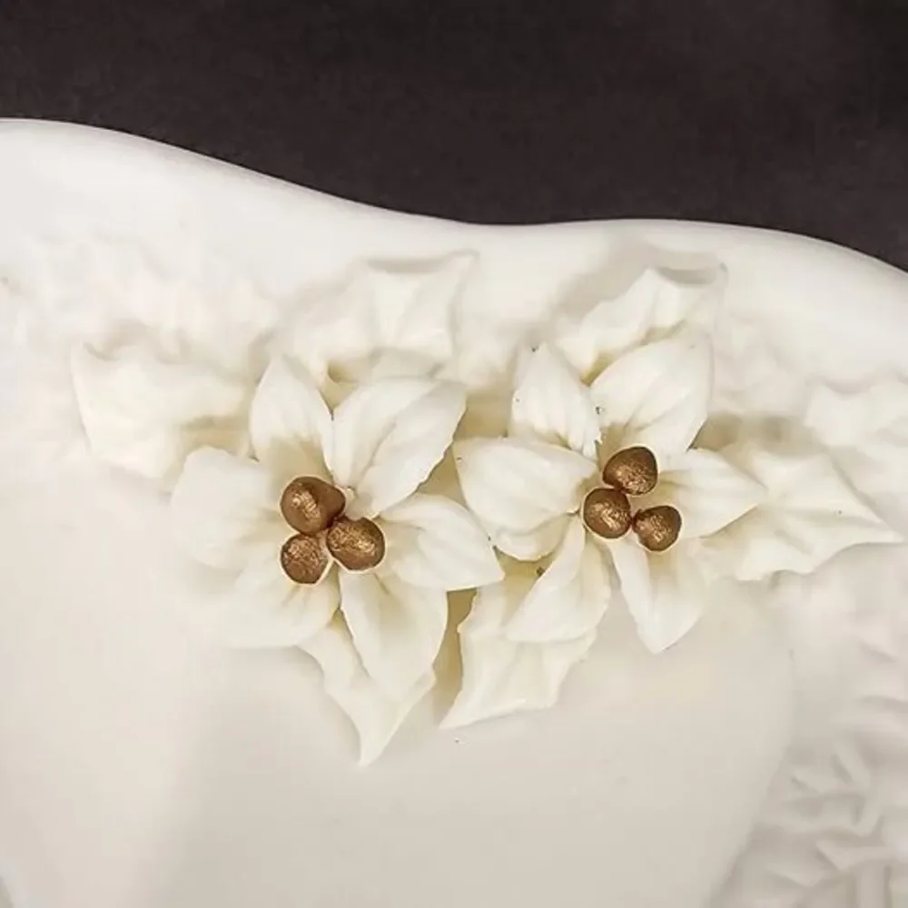 Poinsettia/Holly Trinket Tray
